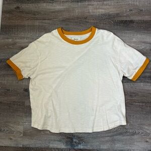 Madewell Women’s Short Sleeve Ringer Tee - size Large